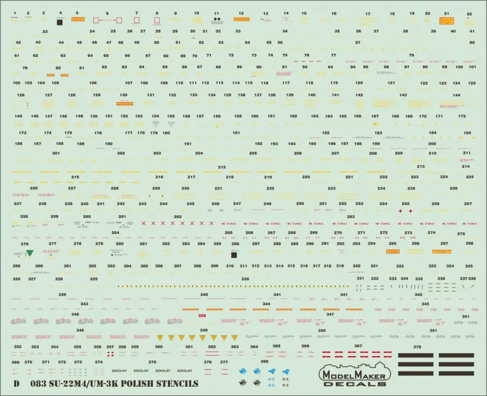 Su-22M4/UM-3k Polish stencils 1:72