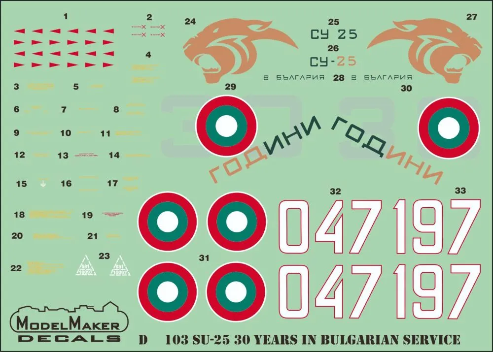 Su-25 30 Years in Bulgarian service 1:48