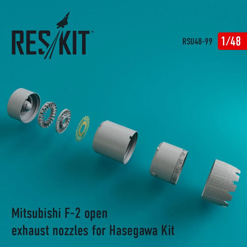 Mitsubishi F-2 open exhaust nozzles 1:48
