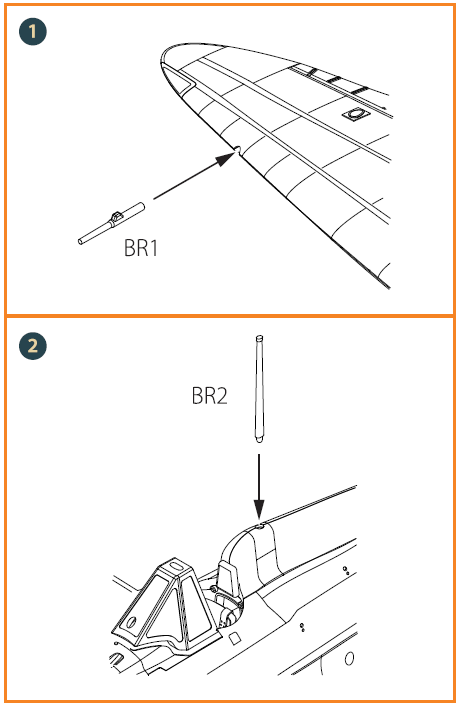 A5M Claude (early version) antennas 1:72