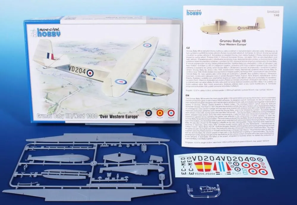 Grunau Baby IIB/Nord 1300 Over Western Europe 1:48
