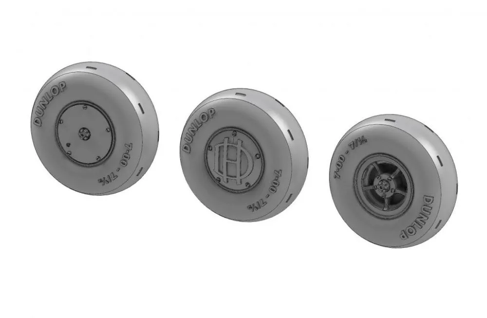 DH-82A Tiger Moth wheel set for Airfix 1:48