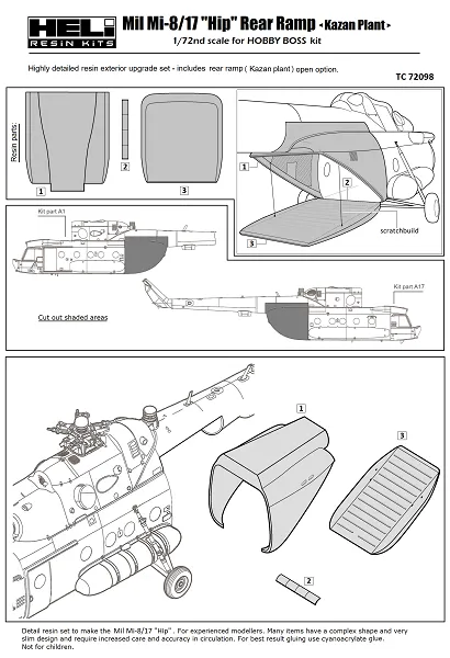 Mil Mi-8/17 rear ramp open (Kazan Plant) 1:72