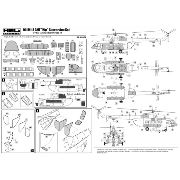 Mil Mi-8AMT Conversion for Hobby Boss 1:72