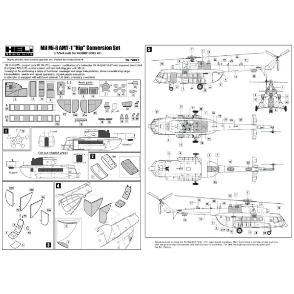 Mil Mi-8AMT-1 Conversion set for Hobby Boss 1:72