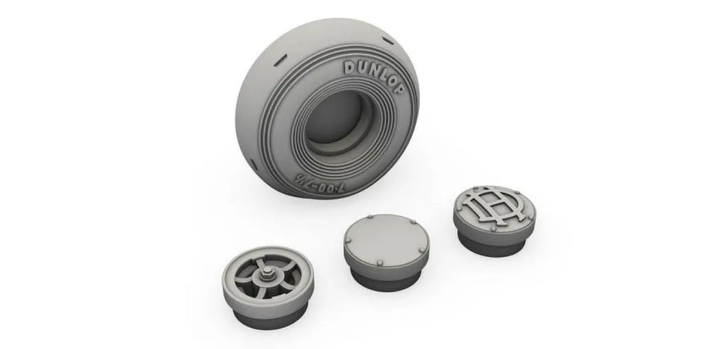 DH.82 Tiger Moth wheels 1:48