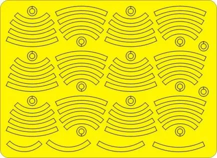 Mk.82 Bombs Stripes two yellow stripes mask 1:48