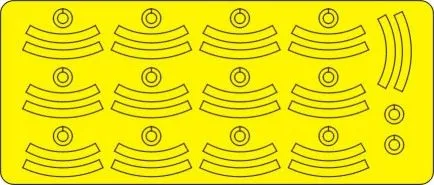 Mk.81 Bombs Stripes one yellow stripe 1:48