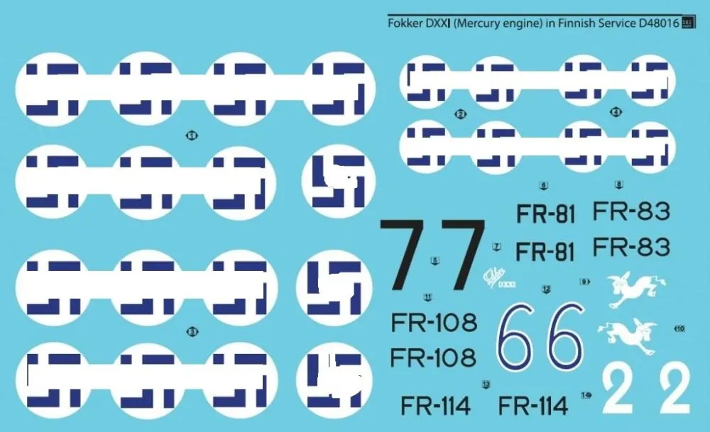 Fokker DXXI (Mercury engine) in Finnish Service 1:48
