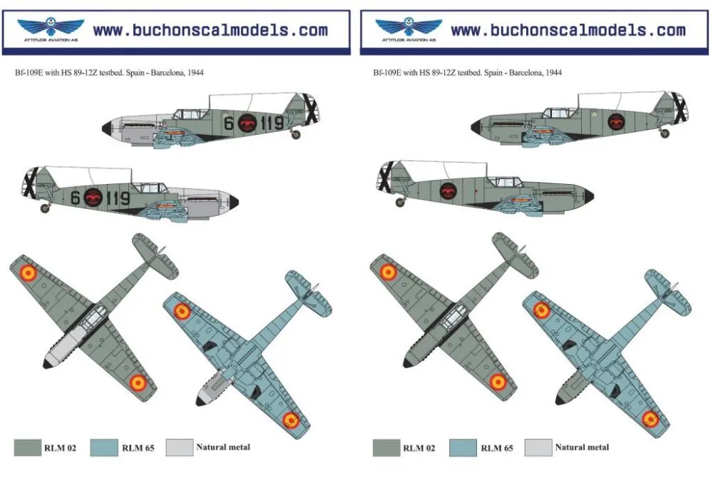 Bf 109E-1 with Hispano Suiza Engine conversion set 1:32