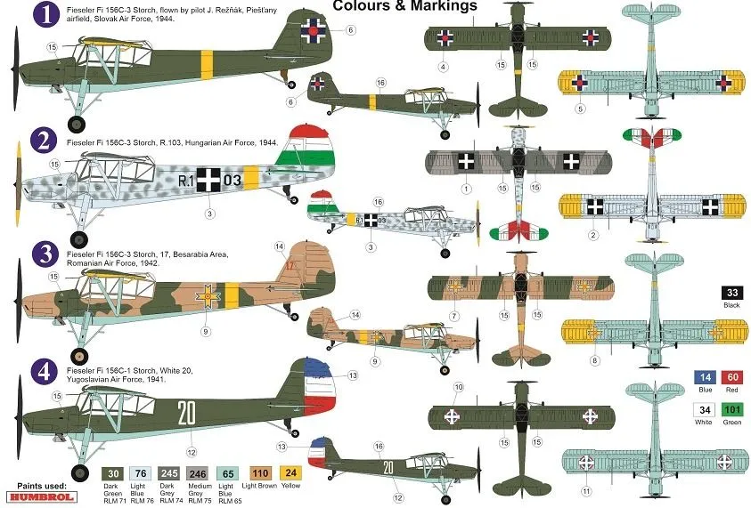 Fi 156C-1/3 „Storch“ Danube Users 1:72