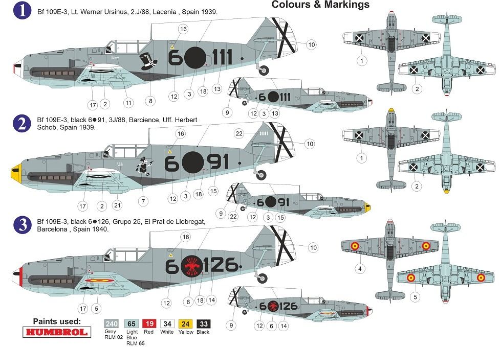 Bf 109E-3 - Over Spain 1:72