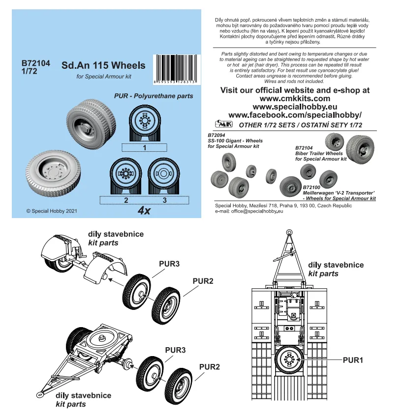 Sd.An 115 Wheels 1:72
