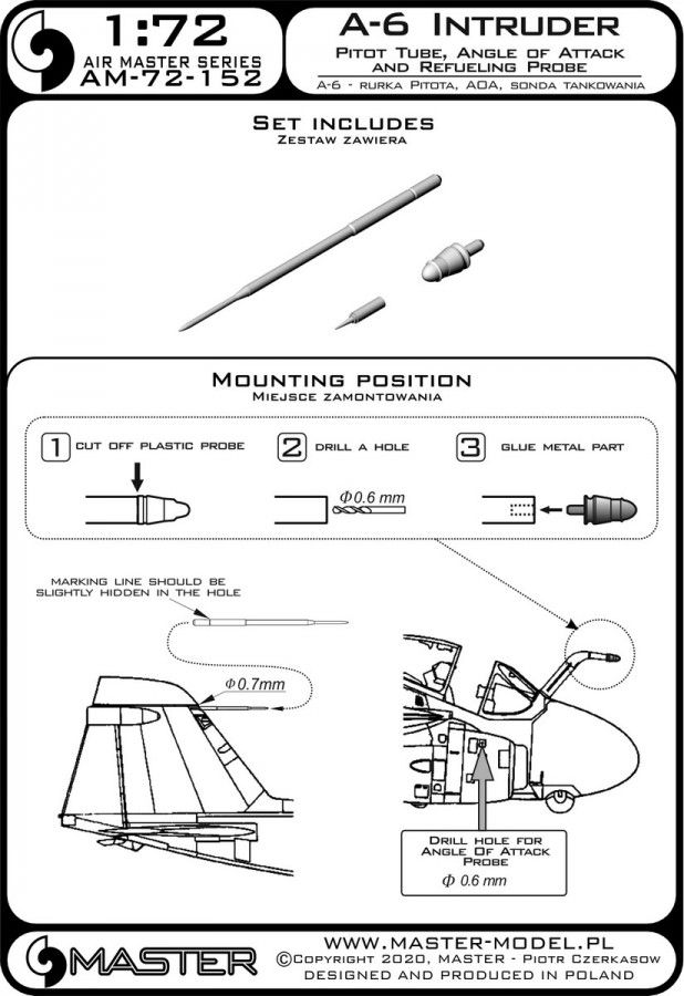 A-6 Intruder - details set 1:72