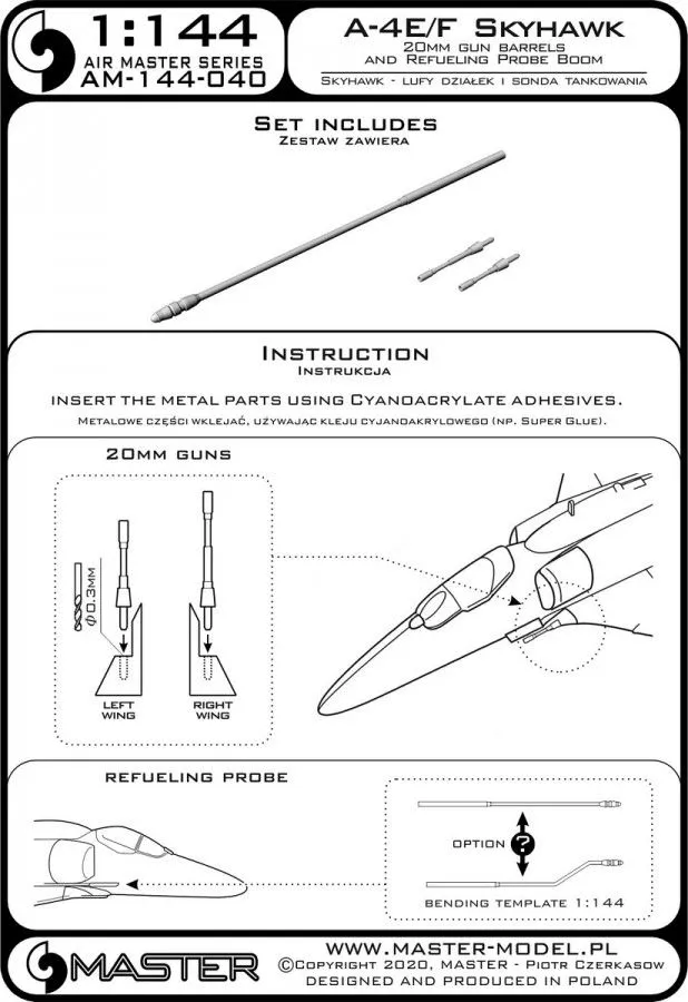 A-4E/F Skyhawk - details set 1:144
