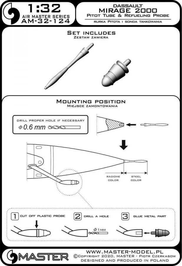 Mirage 2000 - Pitot Tube and Refueling Probe 1:32