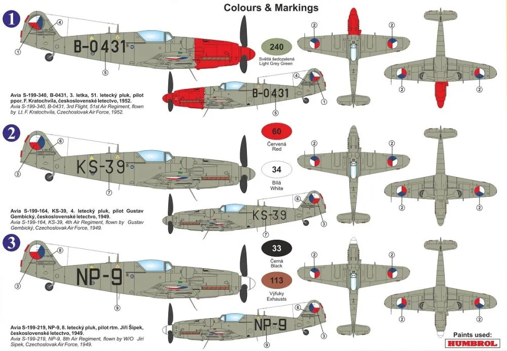 Avia S-199 w/wing guns 1:72
