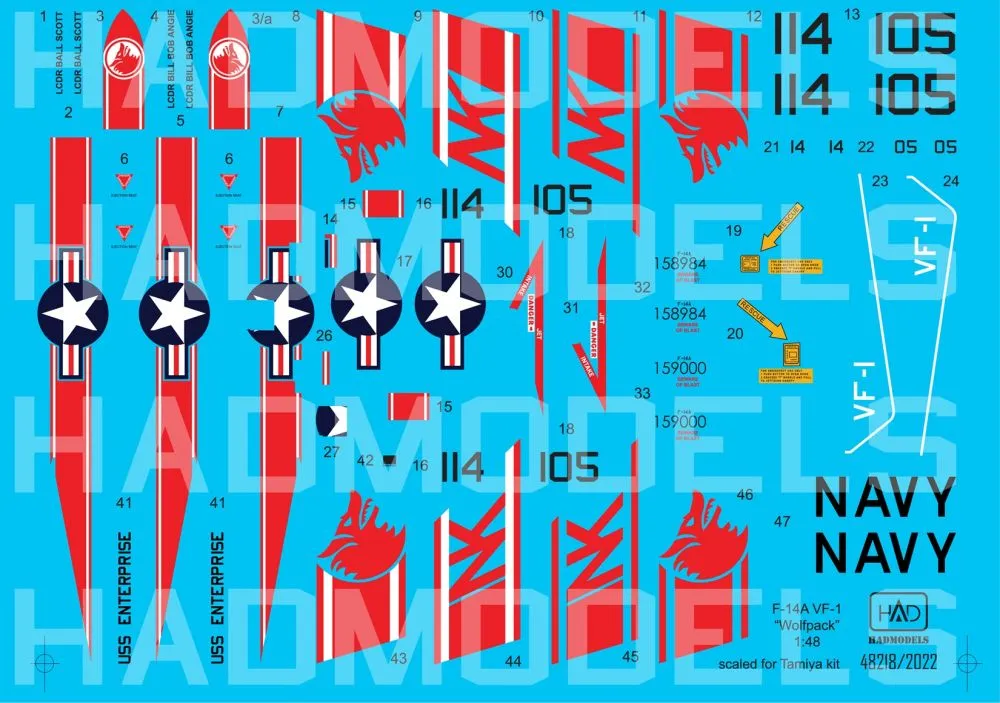 F-14A Tomcat - VF-1 WOLFPACK 1:48