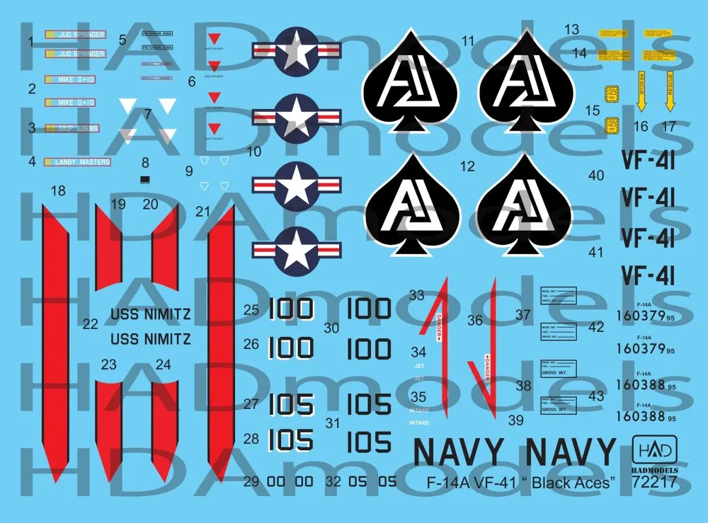 F-14A "Black Aces" USS NIMITZ 1:72