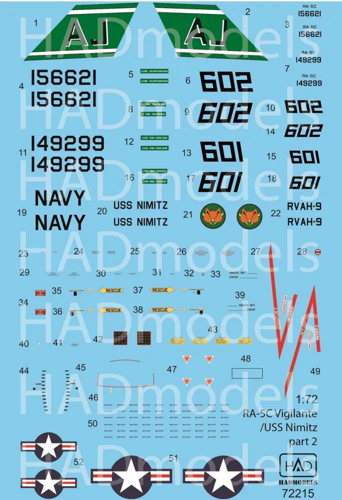 RA-5C Vigilante USS NIMITZ 1976-77 Part.2 1:72