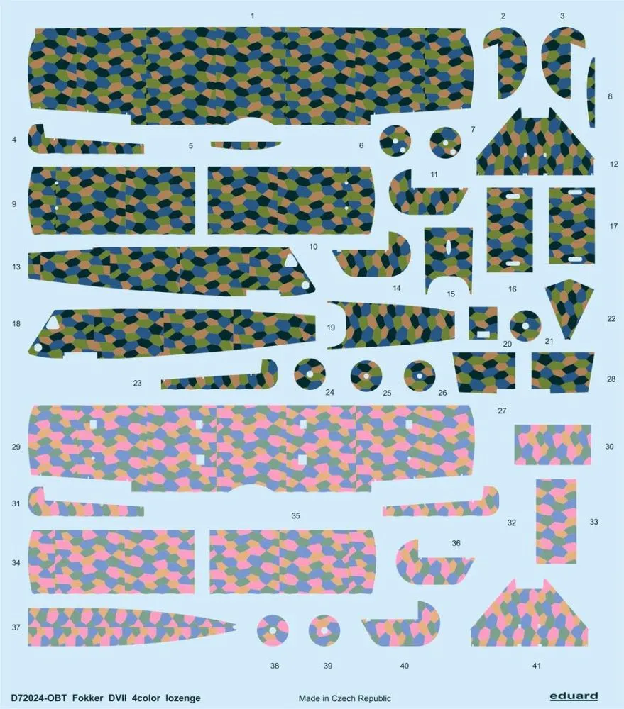 Fokker D. VII 4color lozenge 1:72