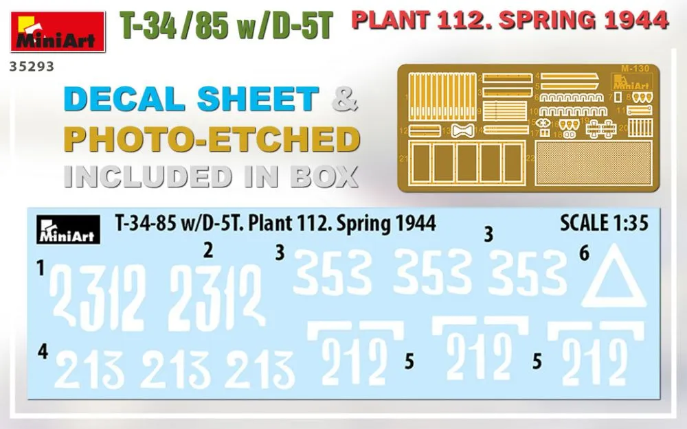 T-34-85 w/D-5T. Plant 112. Spring 1944 1:35