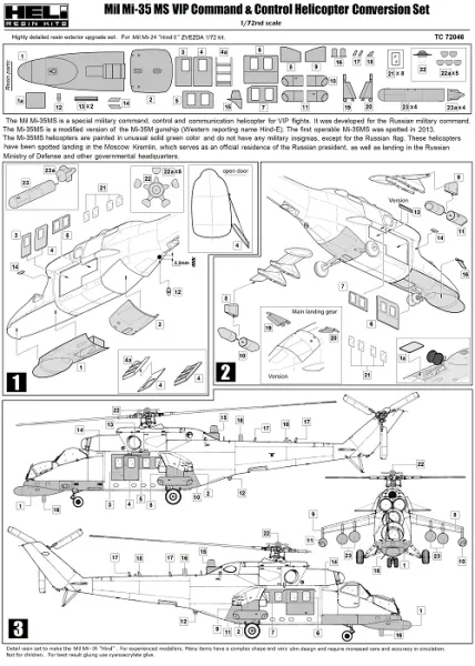 Mil Mi-35MS Conversion Set (w/ Fuel Tanks) 1:72