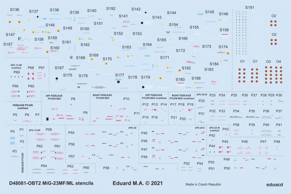 MiG-23MF/ ML stencils 1:48