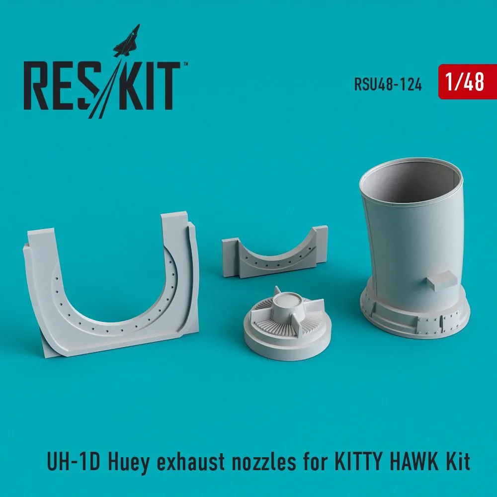 UH-1D Huey exhaust nozzles for KITTY HAWK 1:48