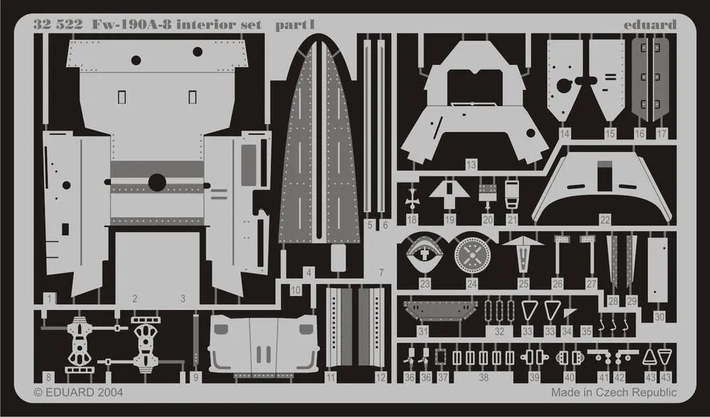 Fw 190A-8 interior for Hasegawa 1:32