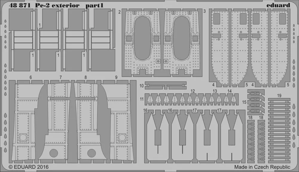 Pe-2 exterior P.E. for Zvezda 1:48