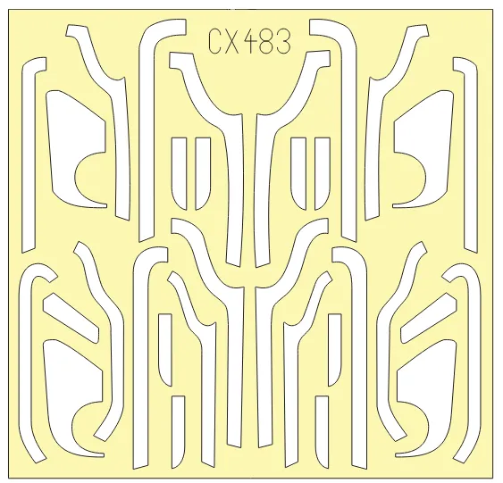 B-17G antiglare panels (BO & DL production) mask for Airfix 1:72