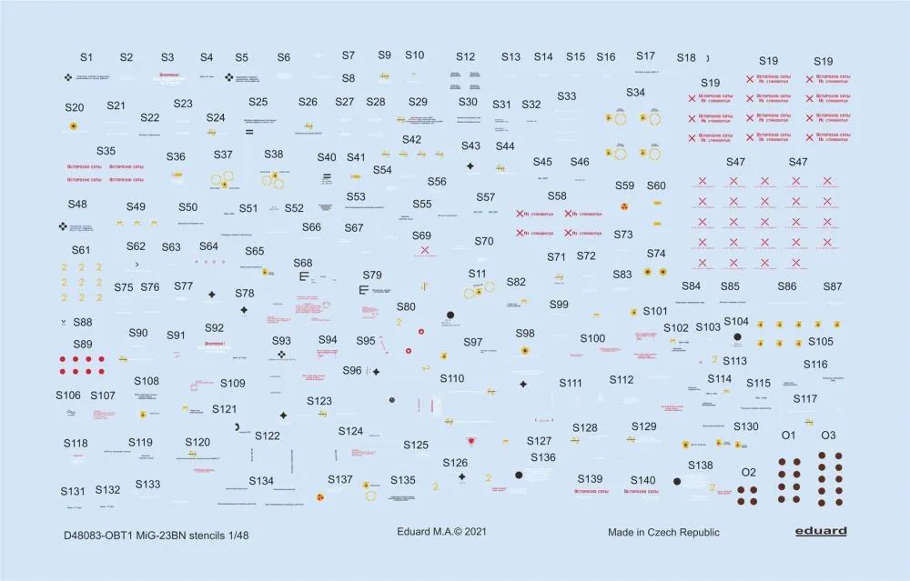 MiG-23BN stencils 1:48