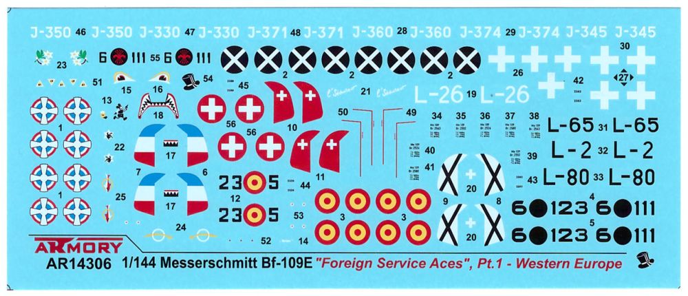 Bf 109E "Foreign Service Aces" Pt.1 1:144
