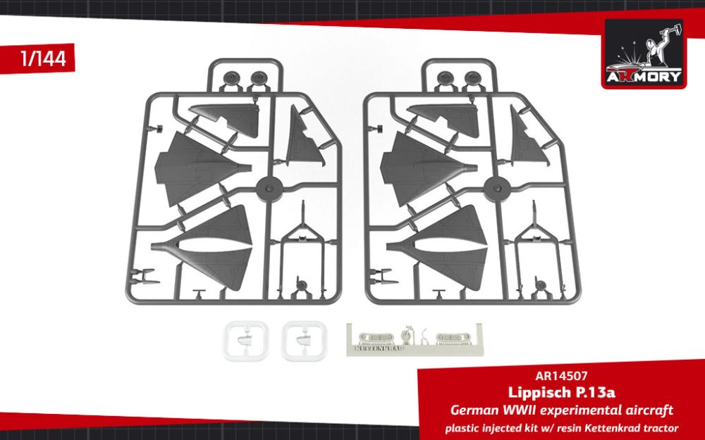 Lippisch P.13a w/ Kettenkrad 1:144