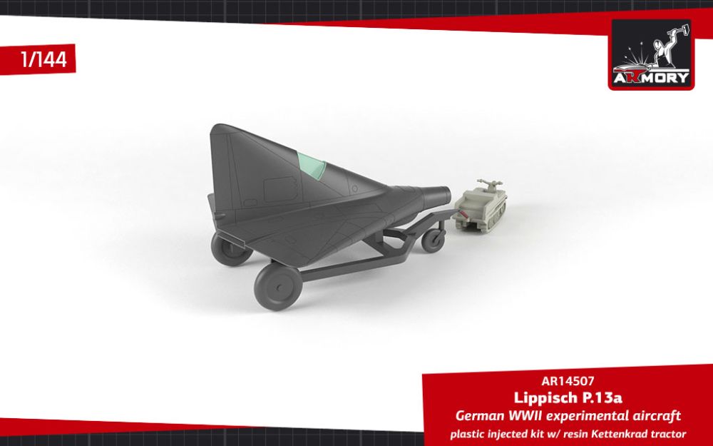 Lippisch P.13a w/ Kettenkrad 1:144