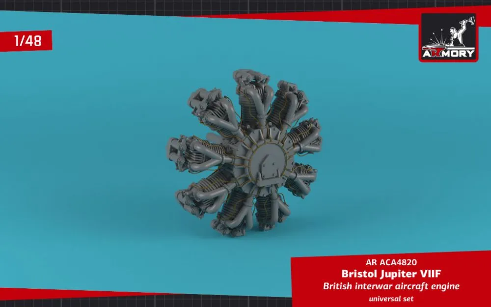 Bristol Jupiter VII aircraft engine 1:48