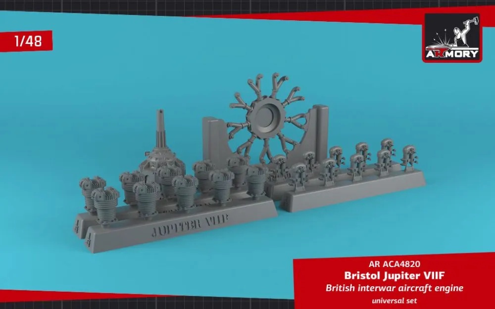 Bristol Jupiter VII aircraft engine 1:48