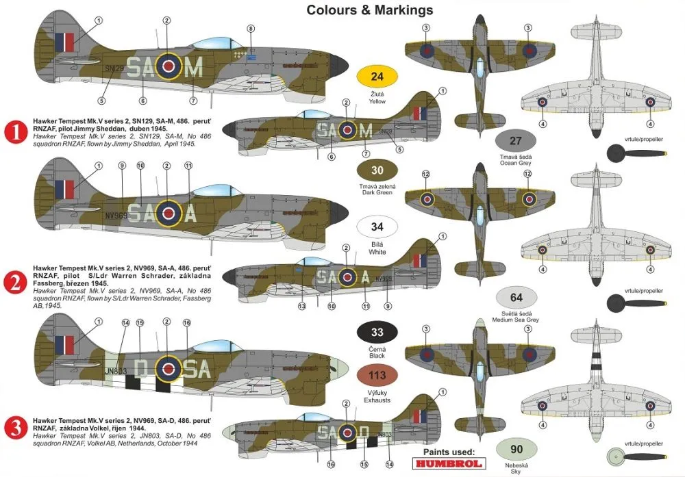 Tempest Mk.V - 486. (NZ) SQ 1:72