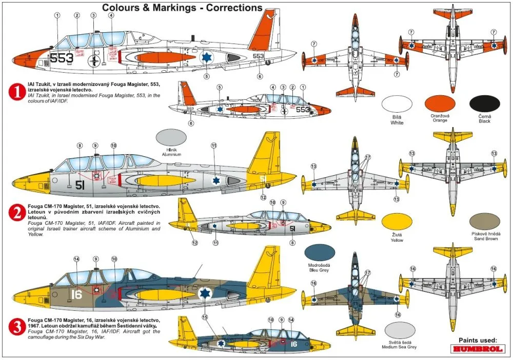 Fouga CM-170 Magister - Over Israel 1:72