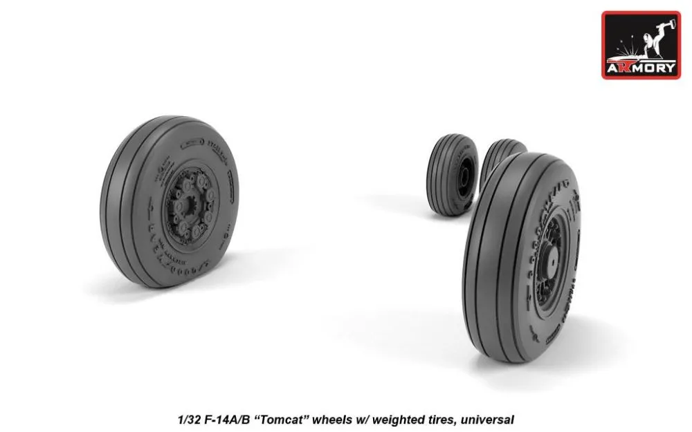 F-14 Tomcat early type wheels 1:32