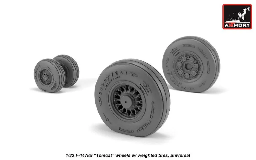 F-14 Tomcat early type wheels 1:32