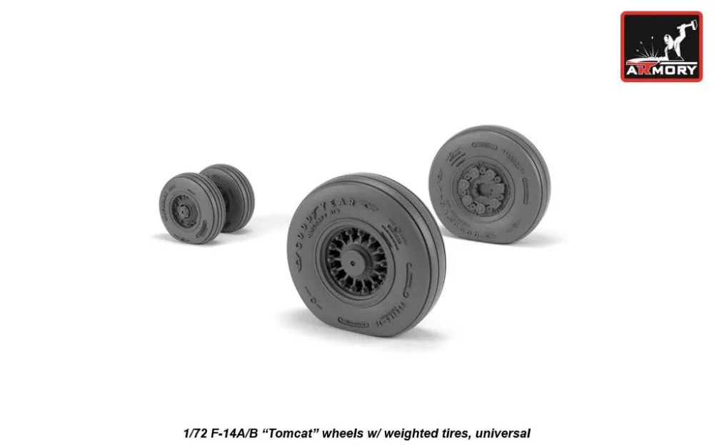 F-14 Tomcat early type wheels 1:72