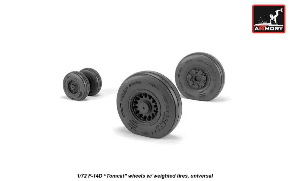 F-14 Tomcat late type wheels 1:72