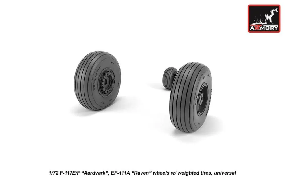 F-111 Aardvark late type wheels w/ weighted tires 1:72