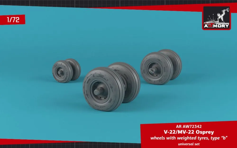 OV-22 Osprey wheels w/ weighted tires type "b" 1:72