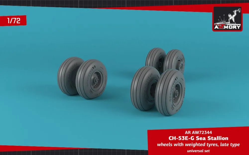 CH-53 Sea Stallion wheels, late 1:72