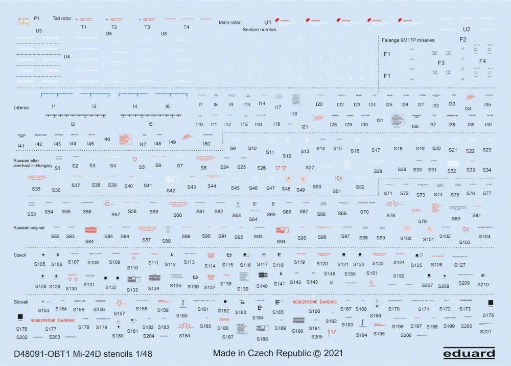 Mi-24D stencils 1:48