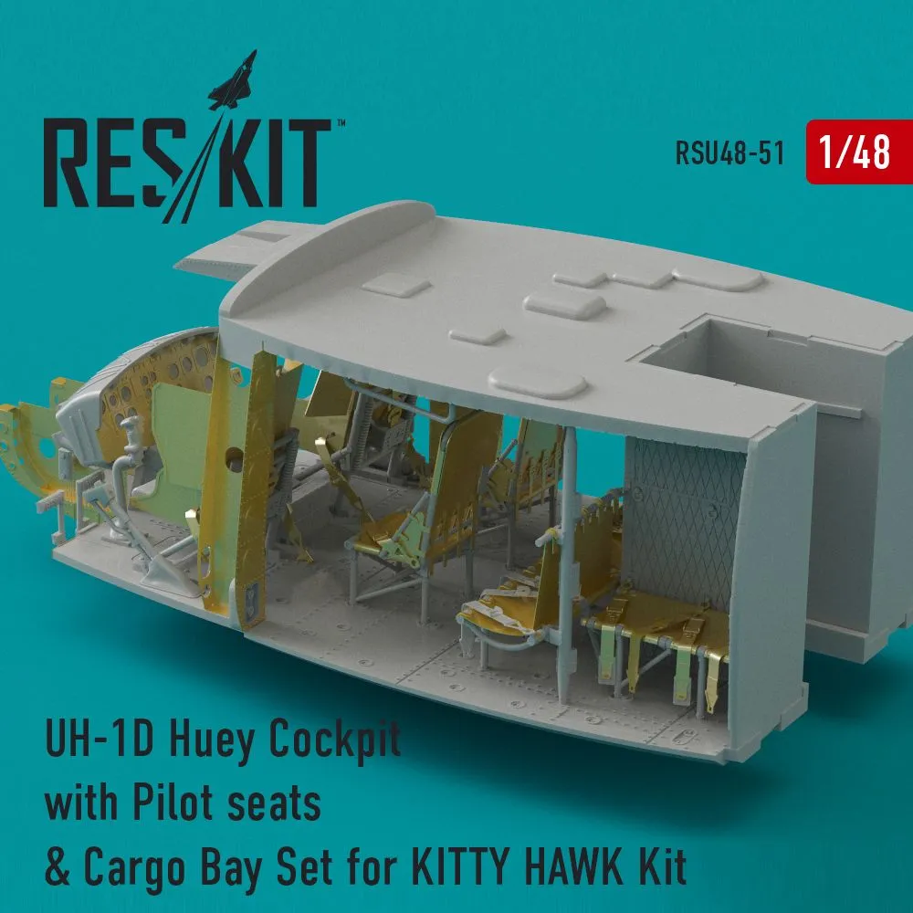 UH-1D Huey Cockpit & Cargo Bay Set 1:48