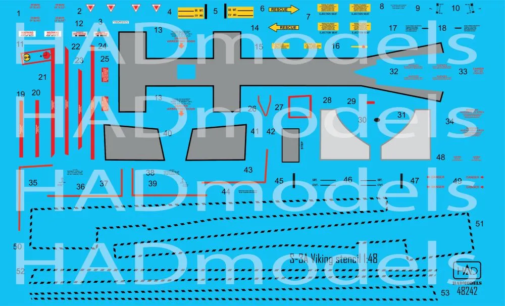 S-3A Viking Stencil set 1:48